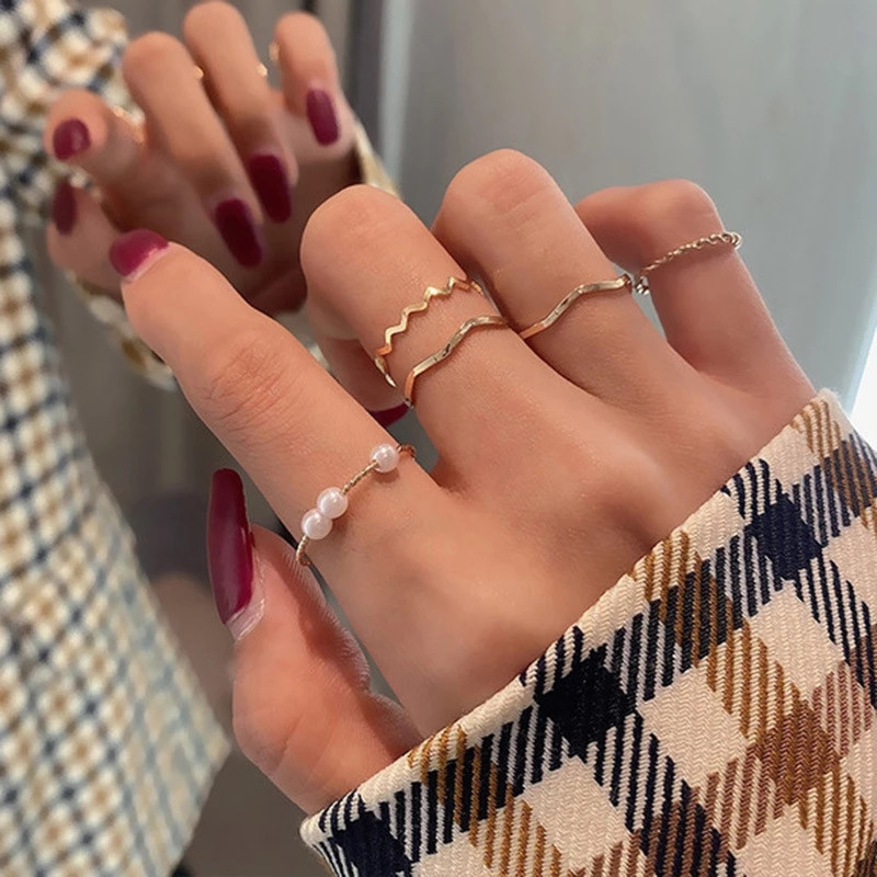 5pcs Finger Rings Set for Women