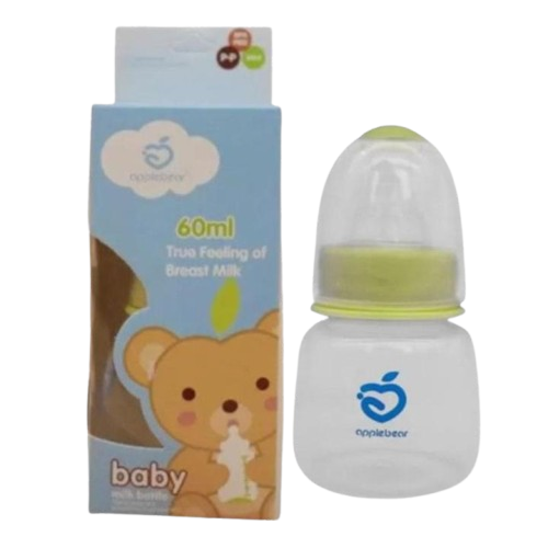 Apple Bear Premium Baby Milk PP Feeding Bottle – Leak-Proof 60ml