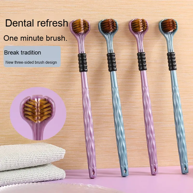 10-PCS Combo Pack – 3 Side Toothbrush | Ultra Soft Bristles | Deep Cleaning | Gentle Gum Care | BPA Free | Durable & Comfortable Handle