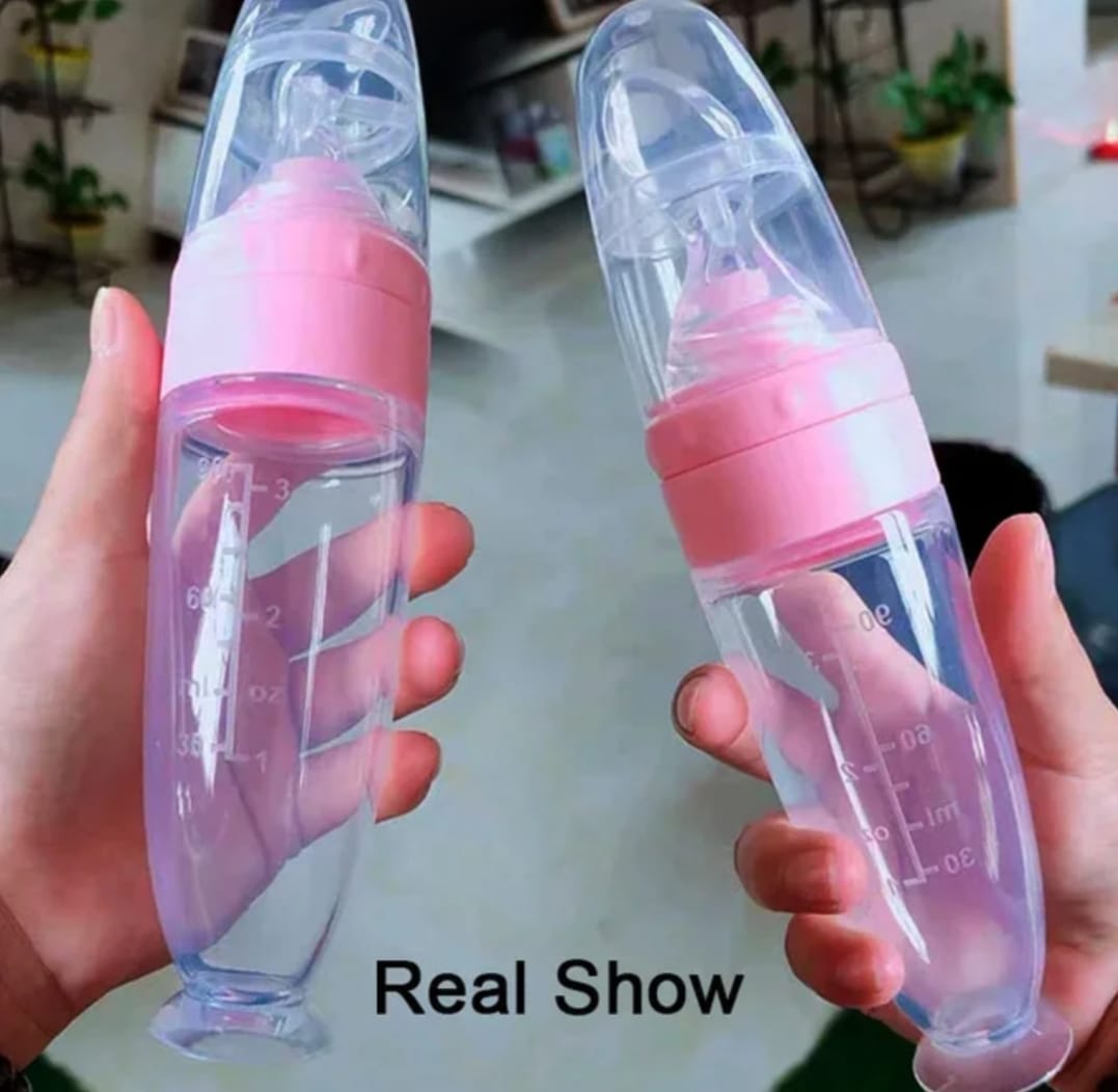 Premium Quality Baby Full Silicone Spoon Feeder Bottle -1pcs